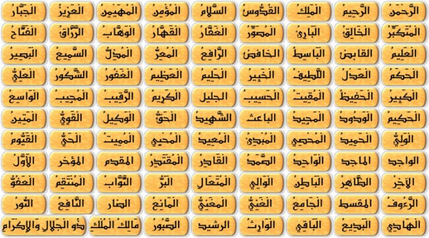 لكل محب لأهل البيت خواص أسماء الله الحسنى و ثوابهم في الدنيا و الآخرة