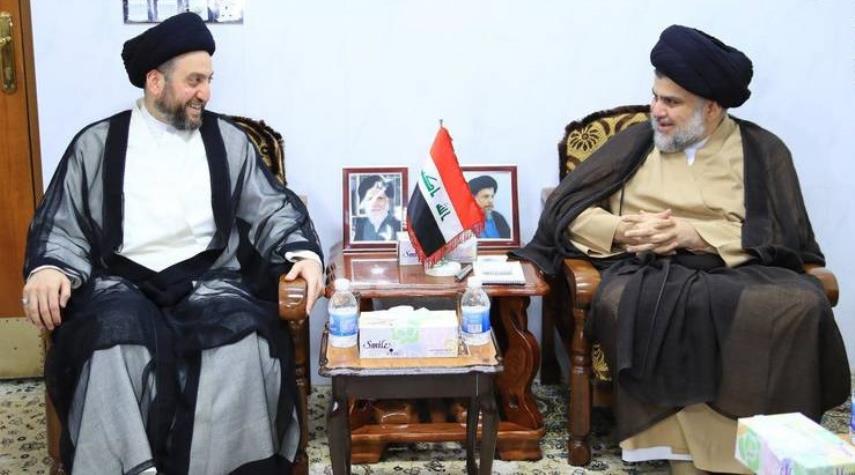 دیدار عمار حکیم و  مقتدی صدر درباره تشکیل دولت جدید عراق