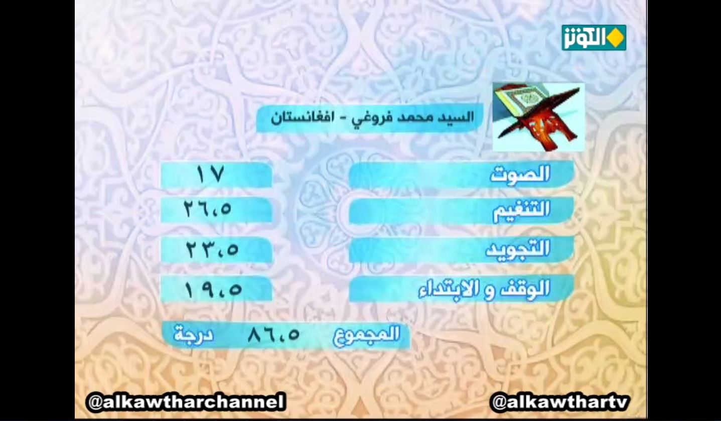 تلاوة "السيد محمد فروغي"