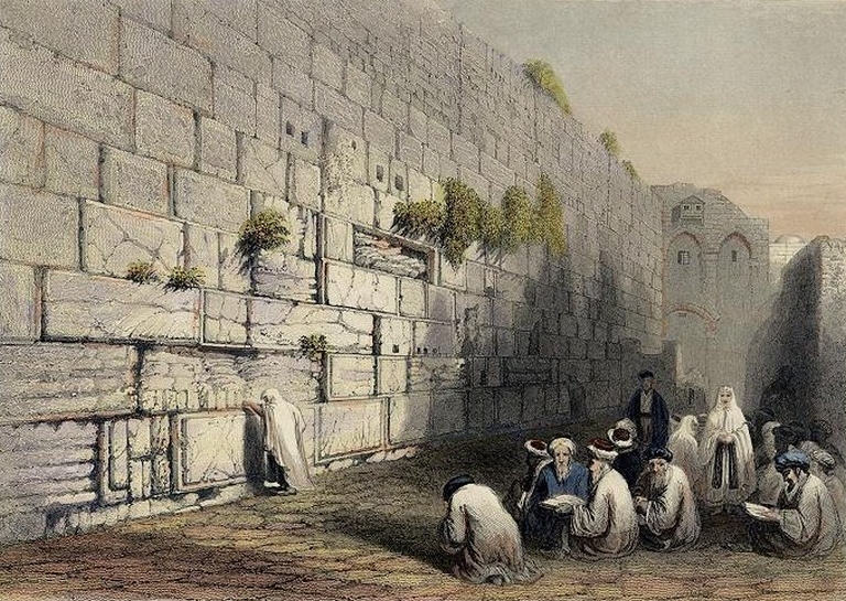 القدس - رسم لحائط البراق - رسام: جان ليون جيروم 1860م