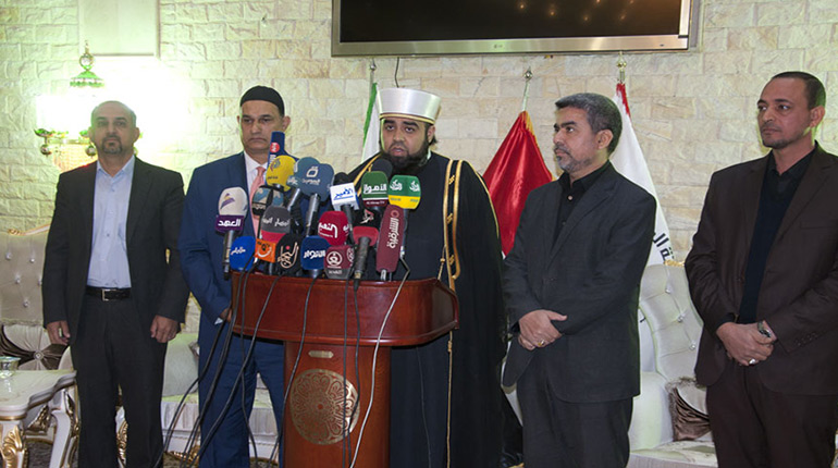  ممثلون عن سُنة "أمريكا" و "بريطانيا" يعقدون مؤتمراً صحفياً في كربلاء 