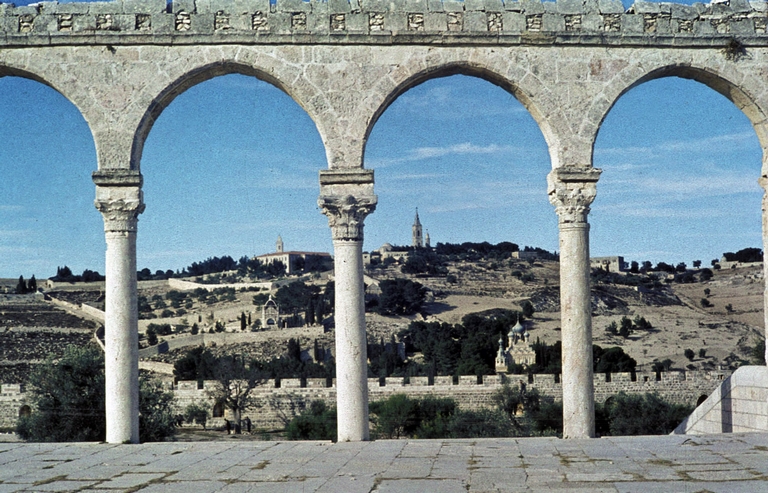 القدس - جبل الزيتون -عرض من الحرم الشريف (1959م)
