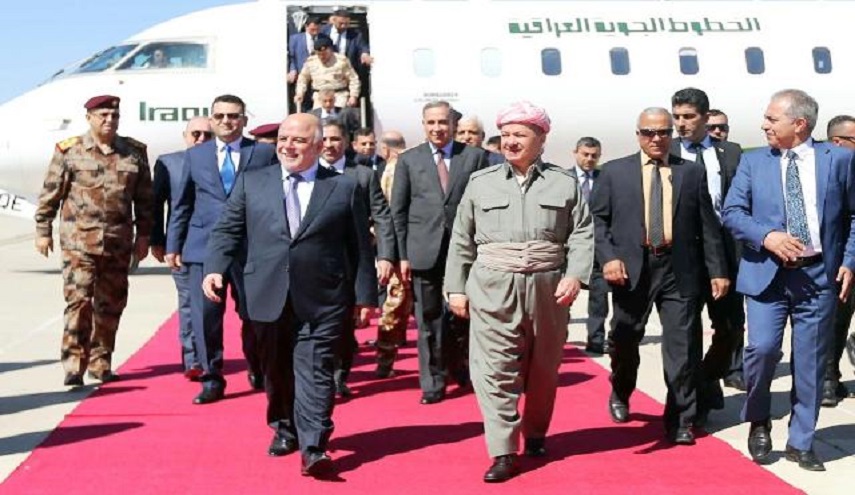 بالصور.. العبادي في اربيل بدون العلم العراقي.. ويقول للبرزاني...!              