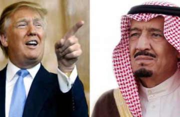 الملك السعودي يهنئ ترامب على عدوانه العسكري في سوريا !
