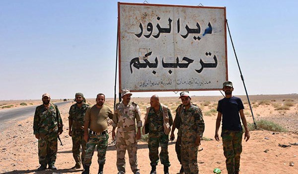 الجيش السوري على جسر الرقة بدير الزور