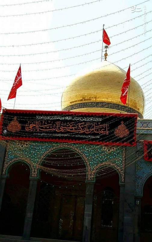 حرم حضرت زينب(س) در آستانه محرم سياه پوش شد..