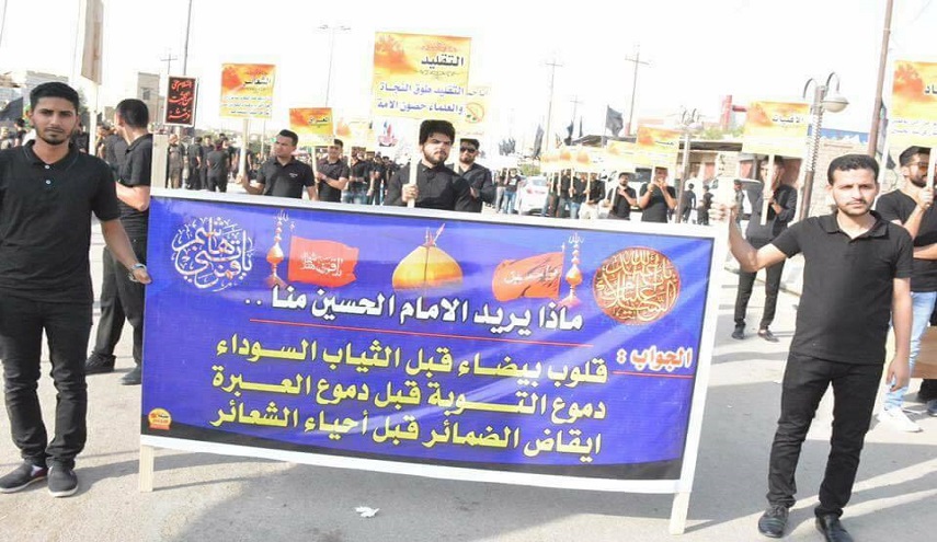 بالصور..موكب شباب أهالي سوق الشيوخ
