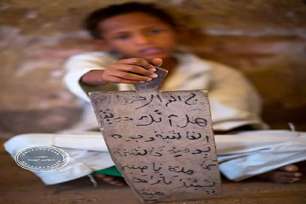 كتابة آيات القرآن على لوحات الأشجار + صور 