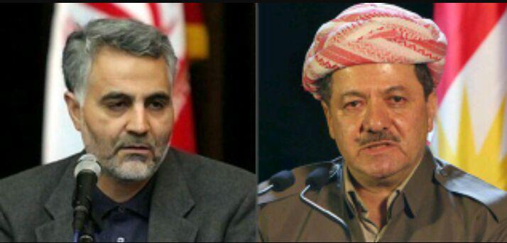 بارزاني يبعث ببرقية الى اللواء سليماني 