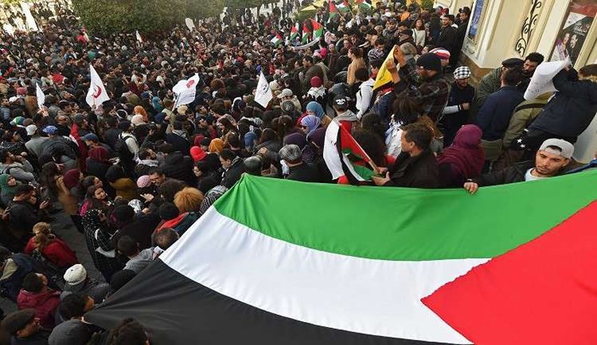 بالصور... شوارع تونس تهتز نصرة للقدس