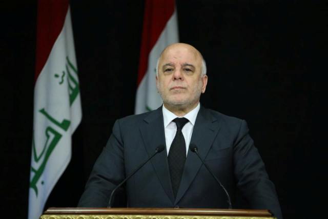 العبادي يعلن تحرير ارض العراق بالكامل