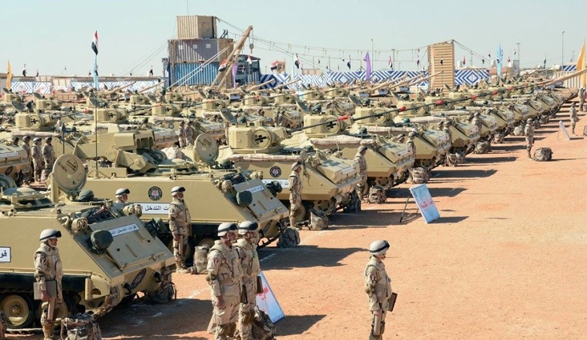 الجيش المصري على حدود غزة والاراضي المحتلة