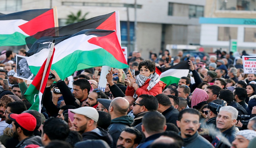 مهرجان جماهيري في الاردن قرب حدود فلسطين المحتلة