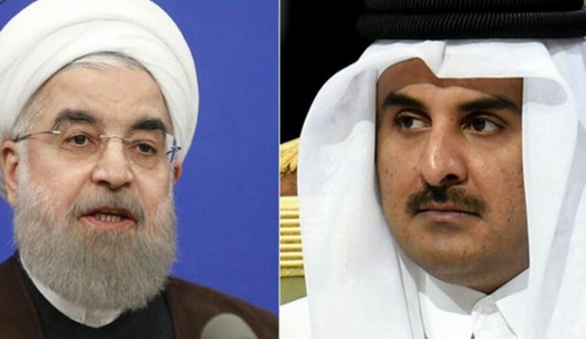 أمير قطر يشكر إيران على دعمها بلاده بالأزمة الخليجية