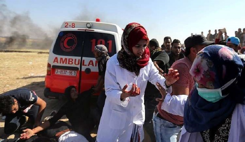 استشهاد المسعفة الفلسطينية الشابة رزان النجار برصاص الاحتلال 