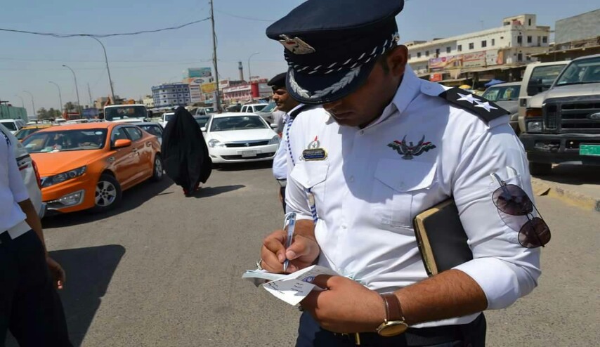 اول غرامة مرورية بسبب السرعة في العراق