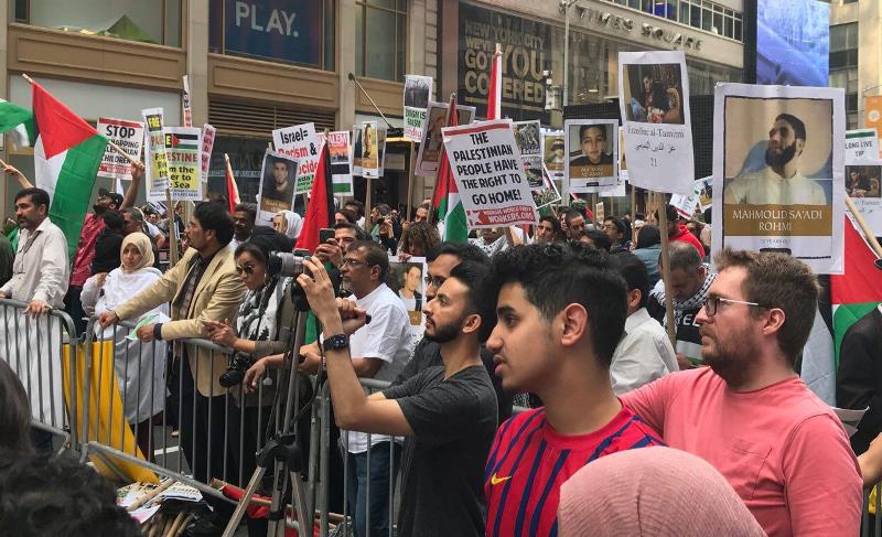 هتافات "الحرية لفلسطين" تعلو في مدينة نيويورك الأمريكية بيوم القدس العالمي