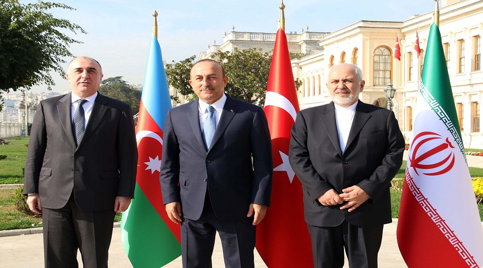 ظريف: مواقف متشابهة لايران وتركيا واذربيجان بشأن القضايا الاقليمية