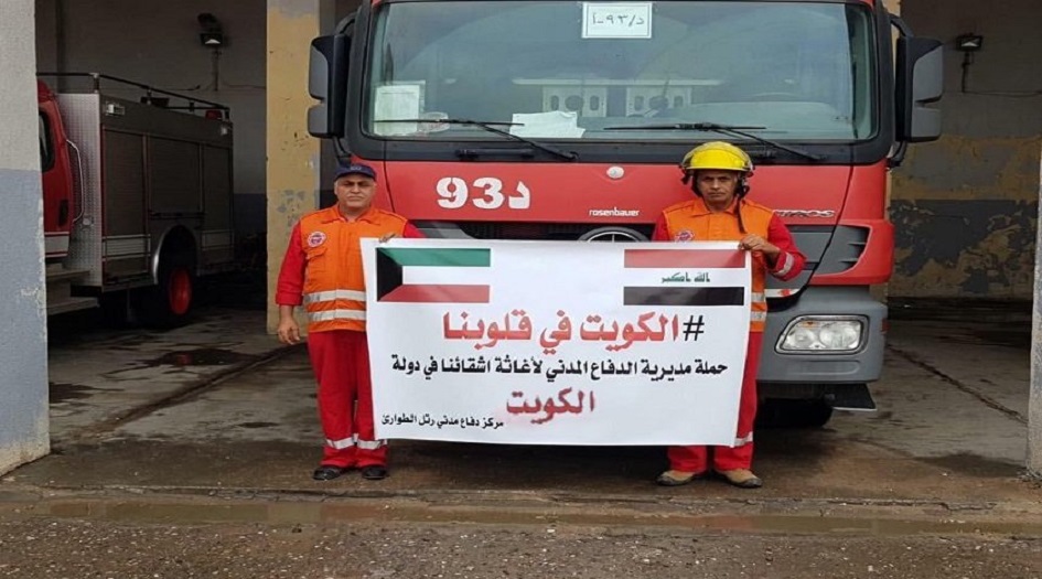 شاهد...حملة إغاثة العراق للمتضررين من السيول في الكويت 