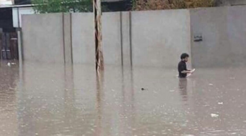 بالصور.. السيول تغمر مناطق بالموصل