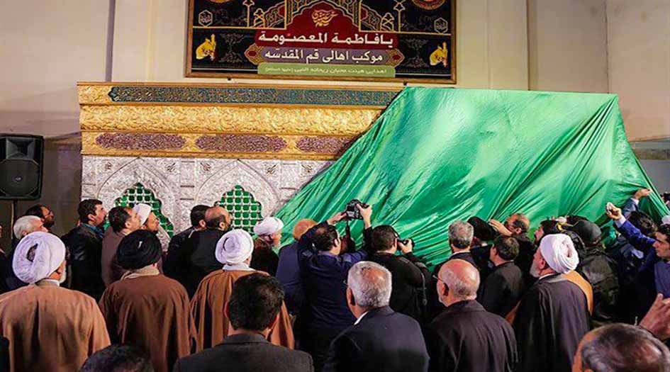 بالصور.. ازاحة الستار عن شباك ضريح شهداء الطف الجديد