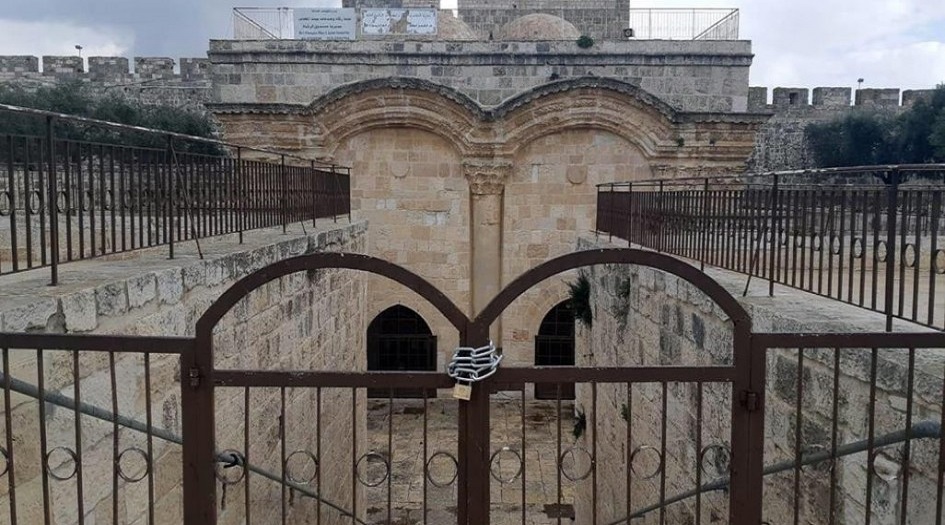 الاحتلال يحول باب الرحمة في المسجد الاقصى الى ثكنة عسكرية 