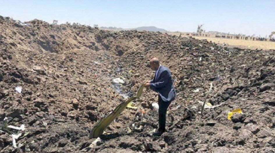 مفاجأة صادمة.. ماذا وجدت فرق البحث في موقع سقوط الطائرة الإثيوبية