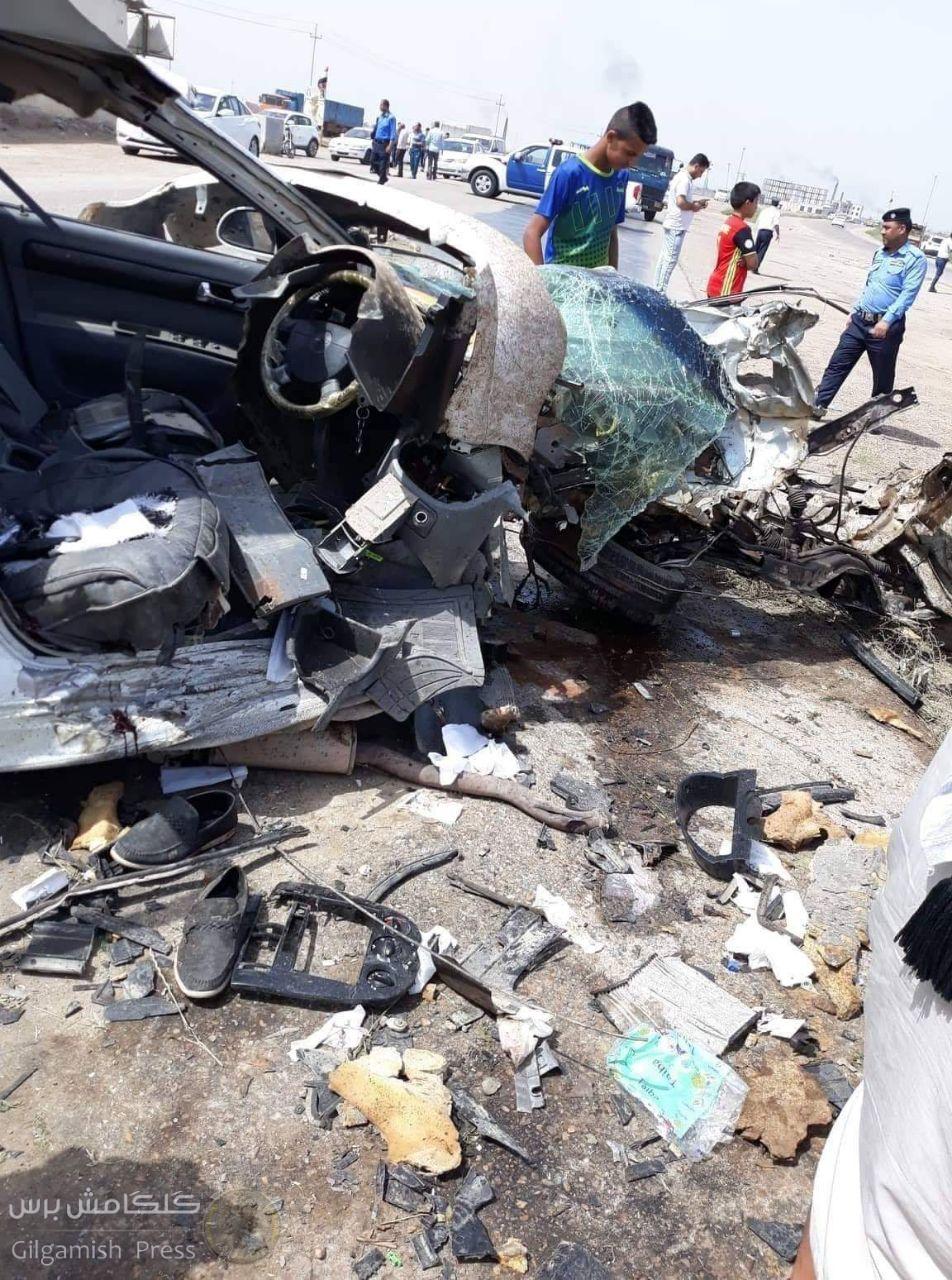 شاهد..حادث مروع على طريق العمارة-المجر
