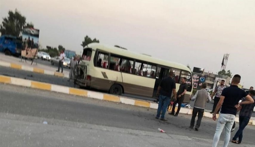 انفجار حافلة ركاب في كركوك شمالي العراق+ صور