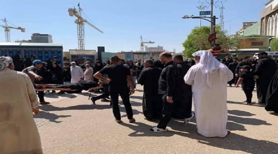 بالصور.. حالات تدافع وإختناق لنساء في كربلاء اليوم
