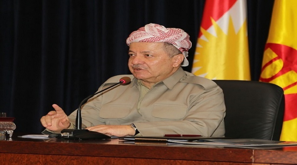بارزاني يوجه رسالة الى أهالي مدينة في كوردستان ايران