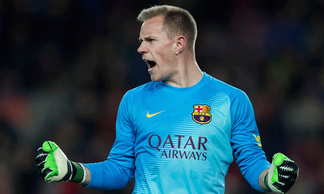 حارس برشلونة ينفرد برقم مثير يتعلق بصناعة الأهداف !