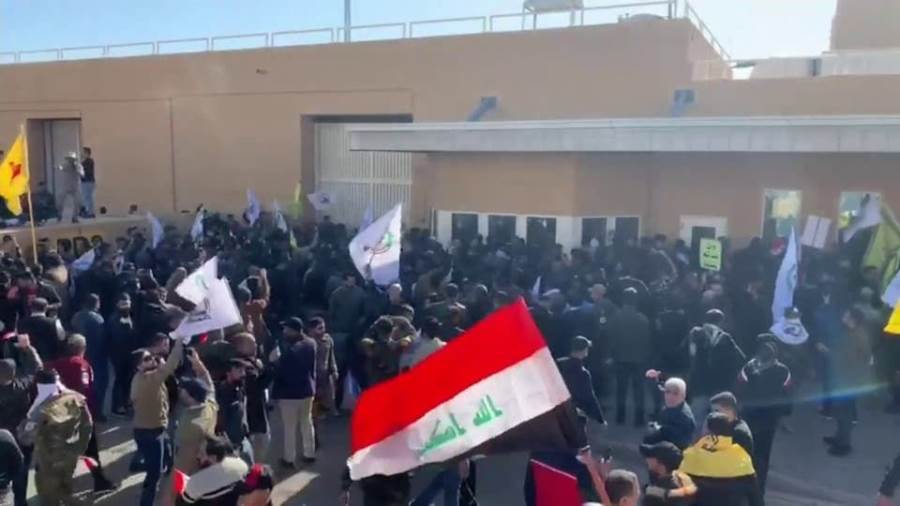 بالصورة... كتائب حزب الله  تصدر بياناً بشأن  الاعتصام أمام السفارة الأميركية