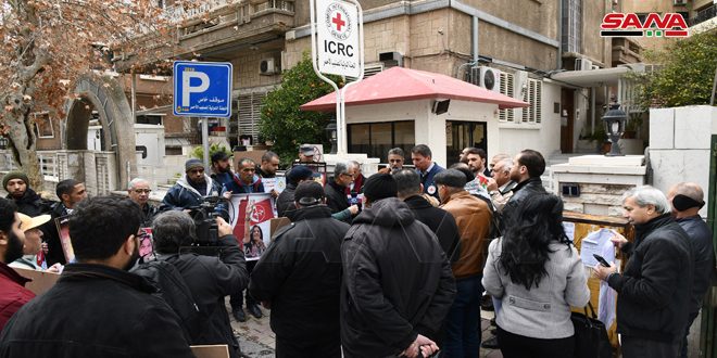تجمع همبستگي با اسراي فلسطيني در دمشق