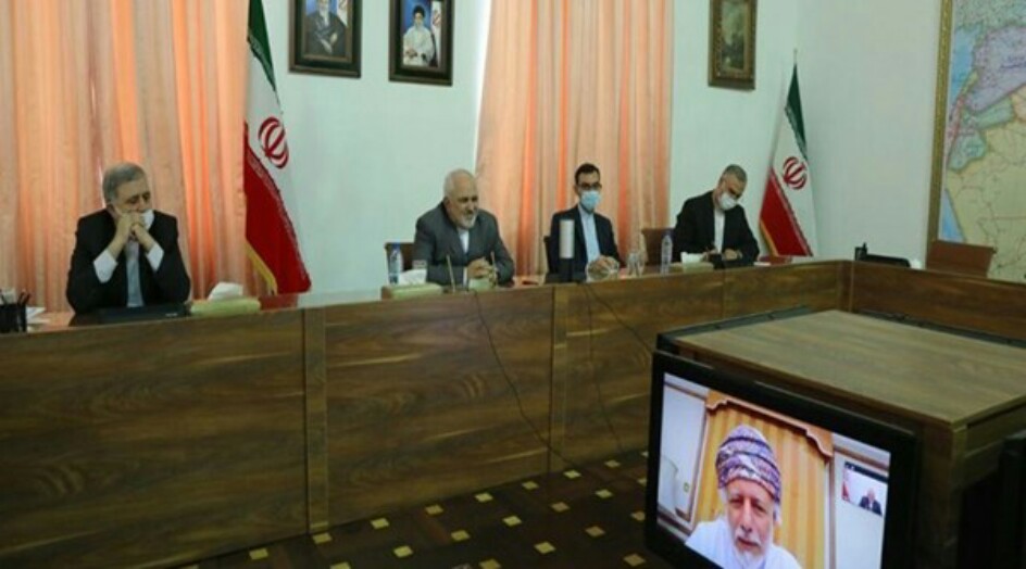 مباحثات ظريف ويوسف بن علوي عبر الفيديو كونفرانس