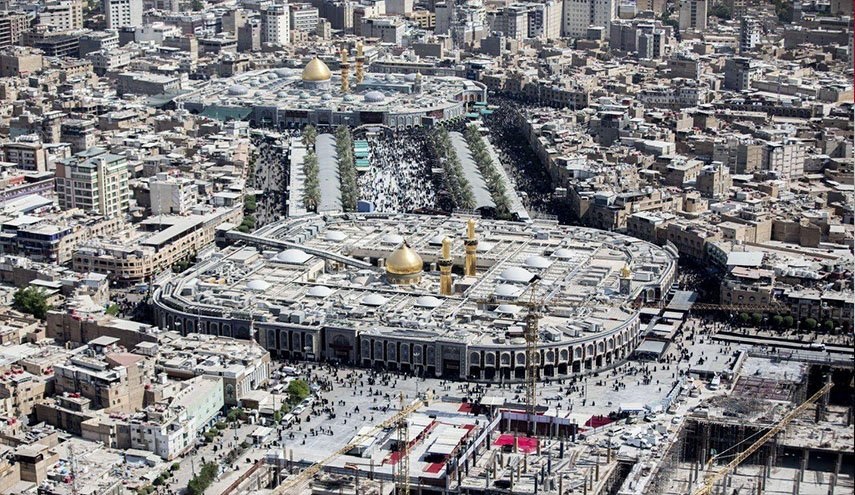 صور جوية لزوار أربعينية الإمام الحسين عليه السلام 