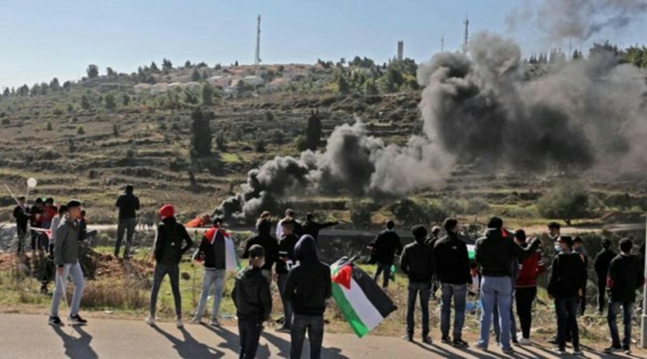 مسيرة فلسطينية رافضة لزيارة بومبيو لمستوطنة ” بساغوت”