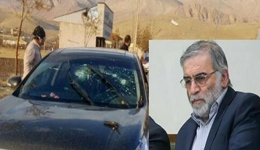 شاهد..ما تبقى من سيارة اغتيال العالم الإيراني الشهيد فخري زاده