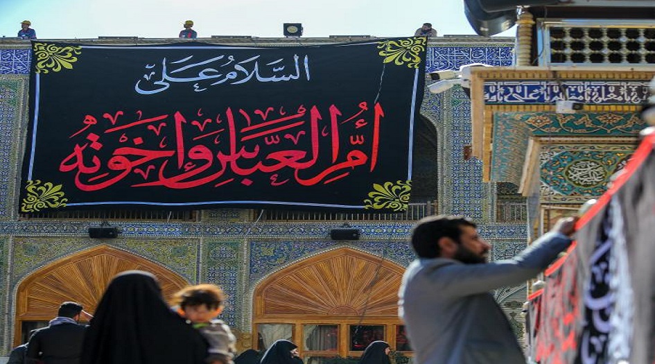 العتبة العلوية تتشح بالسواد لذكرى وفاة أم البنين(ع) + الصور