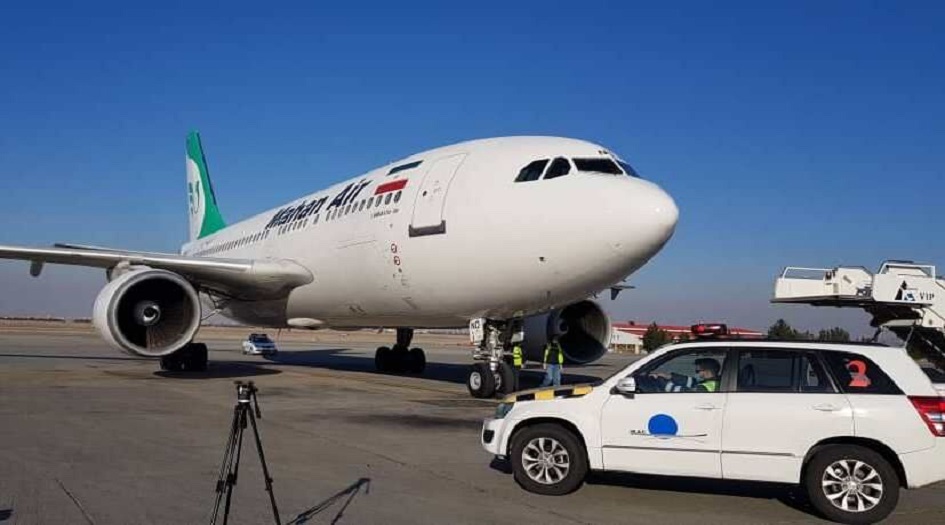 وصول اول طائرة تحمل لقاح كورونا الروسي الى طهران