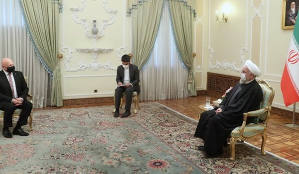 روحاني يتسلم اوراق اعتماد سفراء سلوفاكيا ورومانيا والسنغال وغانا