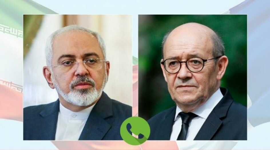 ظريف ينصح لودريان: لا تلتزموا بالحظر الاميركي غير القانوني
