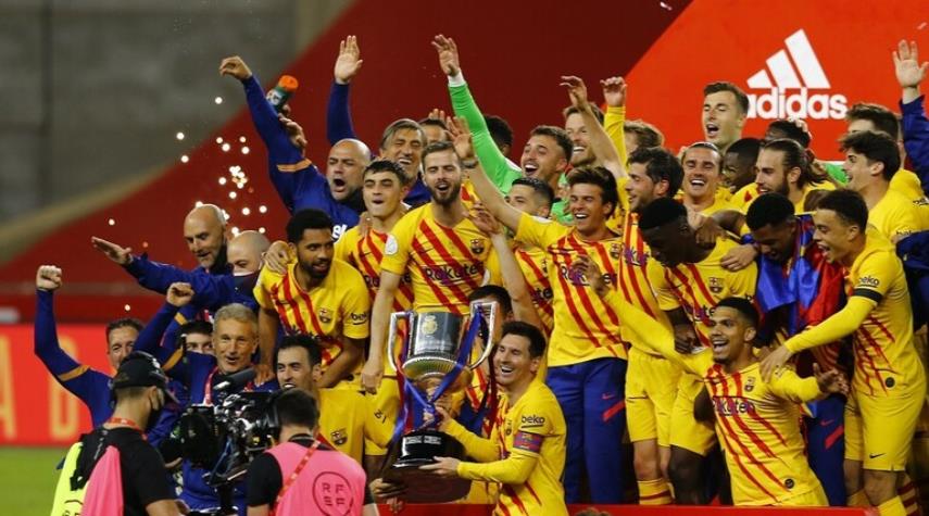 برشلونة يتوج بكأس الملك بعد رباعية بمرمى بيلباو