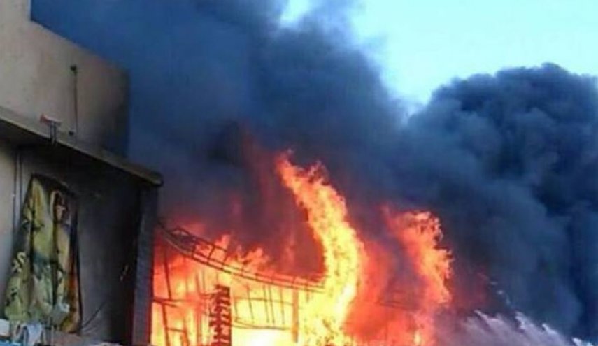 اندلاع حريق كبير في محطة وقود بمنطقة الكرادة وسط بغداد