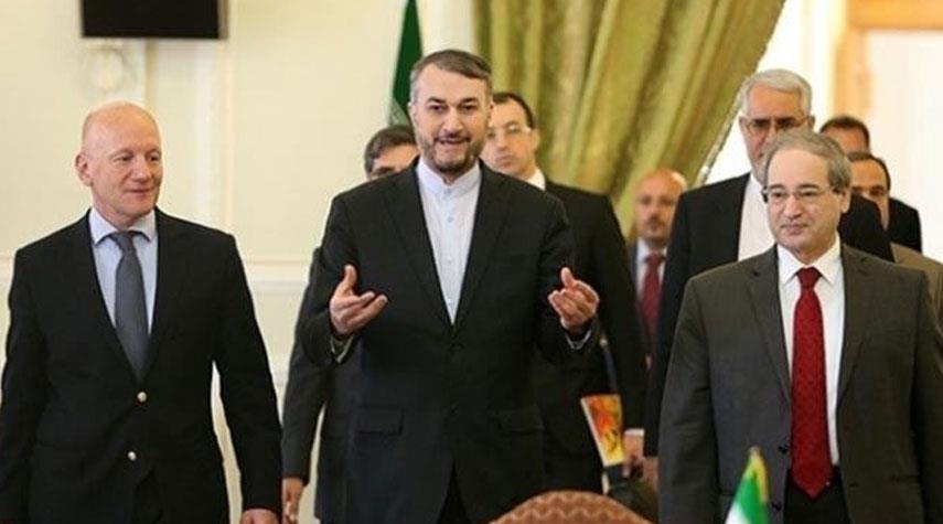 وزير الخارجية الإيراني يستقبل نظيره السوري