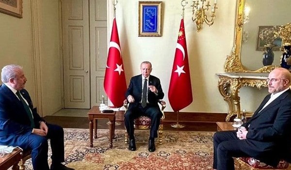 قاليباف واردوغان يتباحثان حول توطيد العلاقات