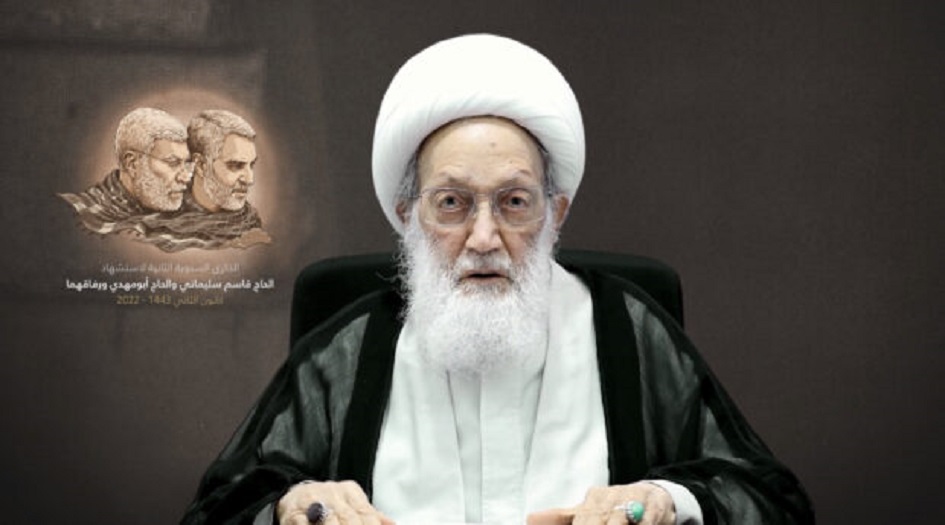  اليكم ما قاله  آية الله قاسم في الذكرى الثانية لاستشهاد الحاج قاسم سليماني وأبومهدي المهندس