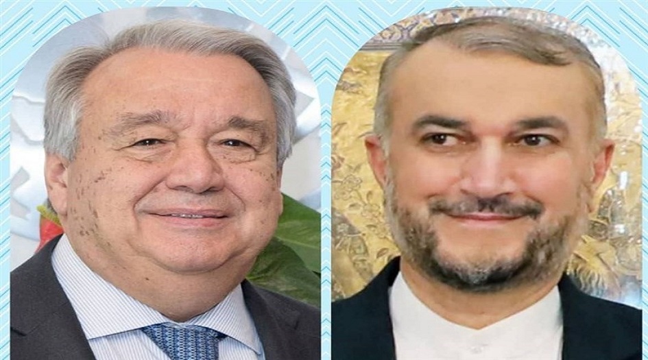 وزير الخارجية الايراني يجري مشاورات هاتفية مع الأمين العام للأمم المتحدة