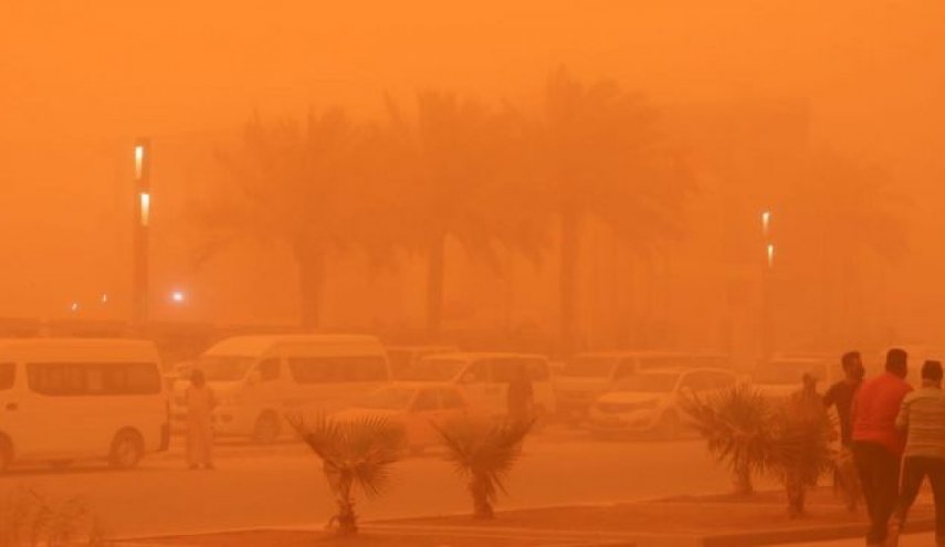 اليكم خارطة توضح شدة العاصفة الغبارية المرتقبة في العراق