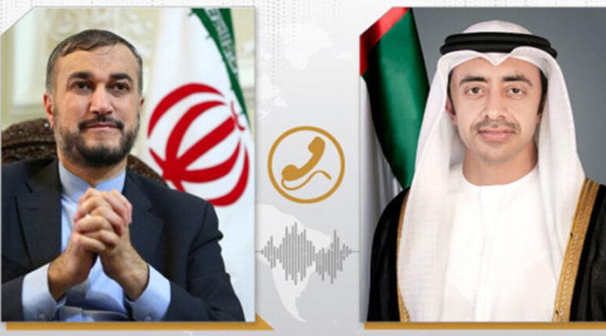 اليكم ما دار بين وزير الخارجية الايراني والاماراتي في اتصال هاتفي